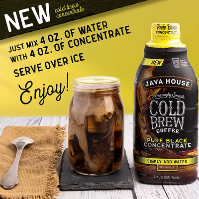 Colombian Cold Brew Coffee 1:1 Concentrate, 32 oz.